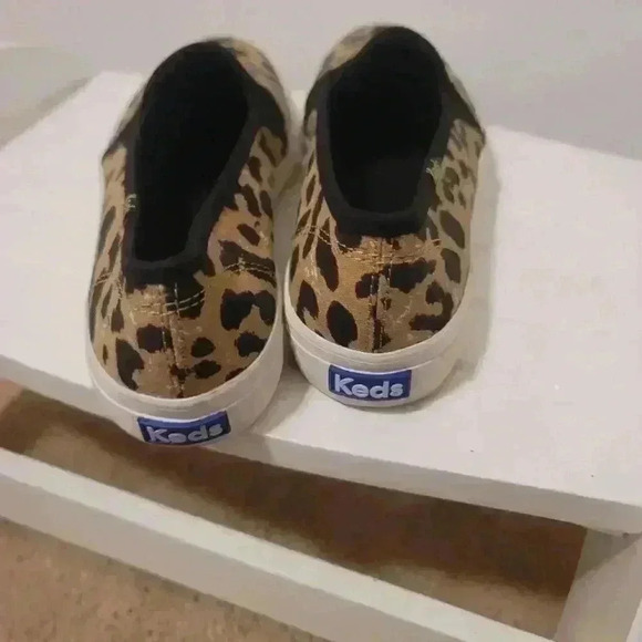 Keds Double Decker tan leopard print slip on sneakers sz 5.5 women's - Picture 6 of 6